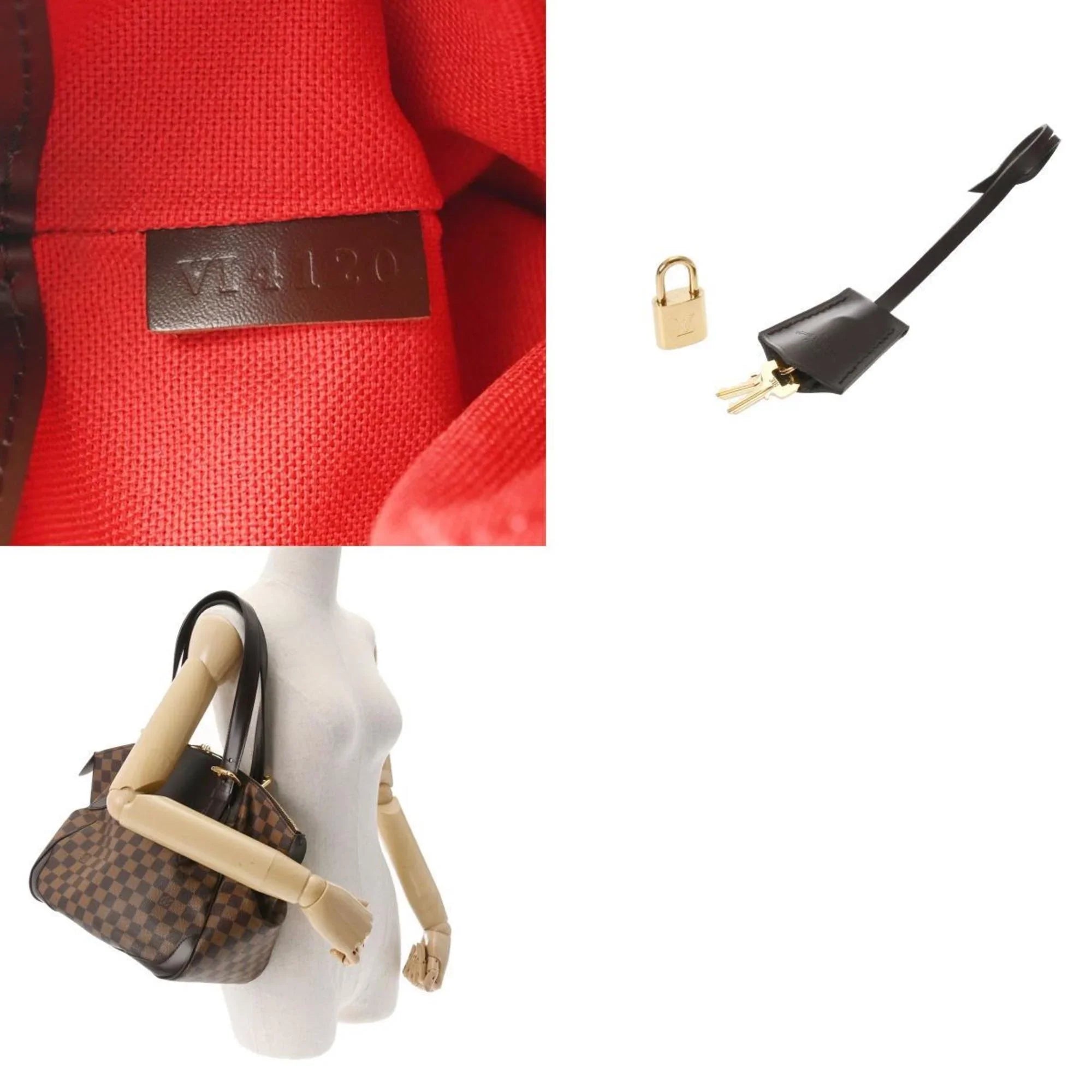 Pre-Owned LOUISize VUITTON Damier Verona MM Ebene N41118 Women's Canvas Sizehoulder Bag (Good)