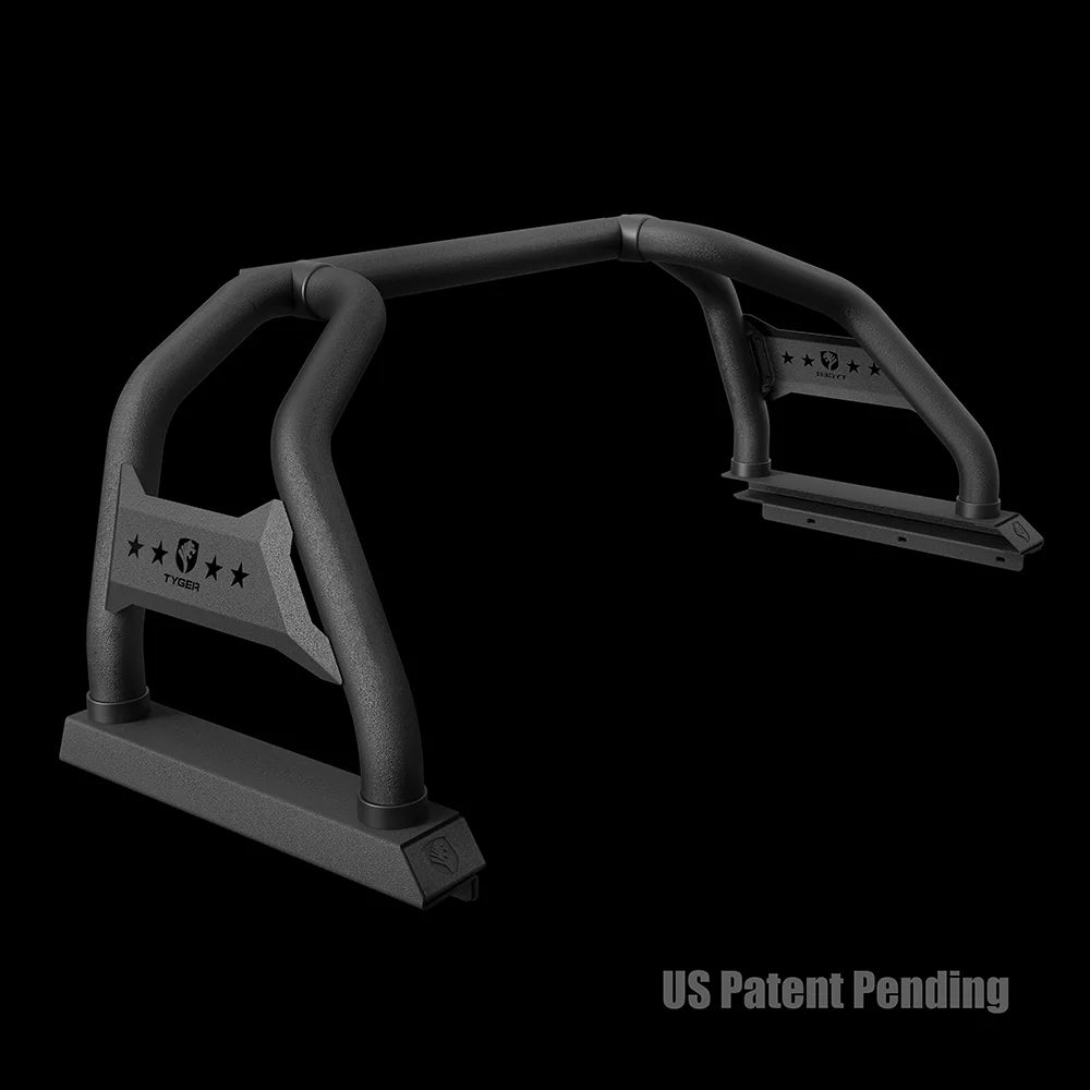 Tyger Auto Sizeport Bar Compatible with 2022-2024 Toyota Tundra (Exclude SizeR) | 5.5/6.5' Bed | TG-SizeB7T88728 | Textured Black | Light Mount | Roll Bar
