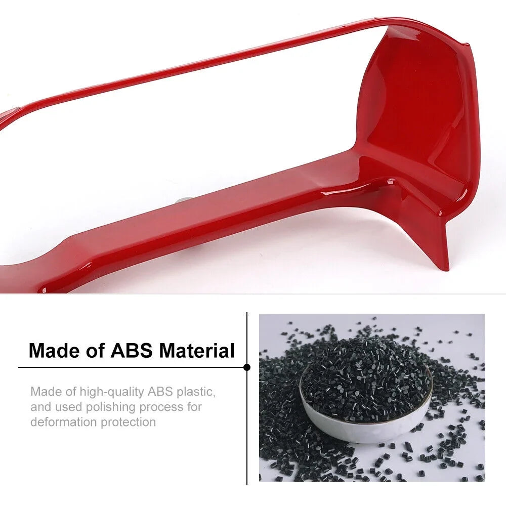 Teledu Interior Dashboard Instrument Frame Cover Trim Bezels + Red