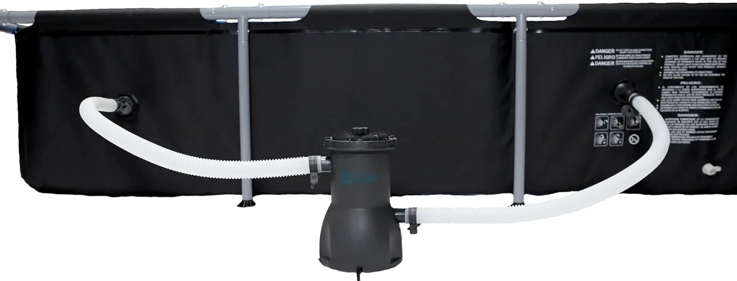 Lark 7' x 24" Sizequare Metal Frame Sizeplash Pool with 530 gallon Filtration Pump