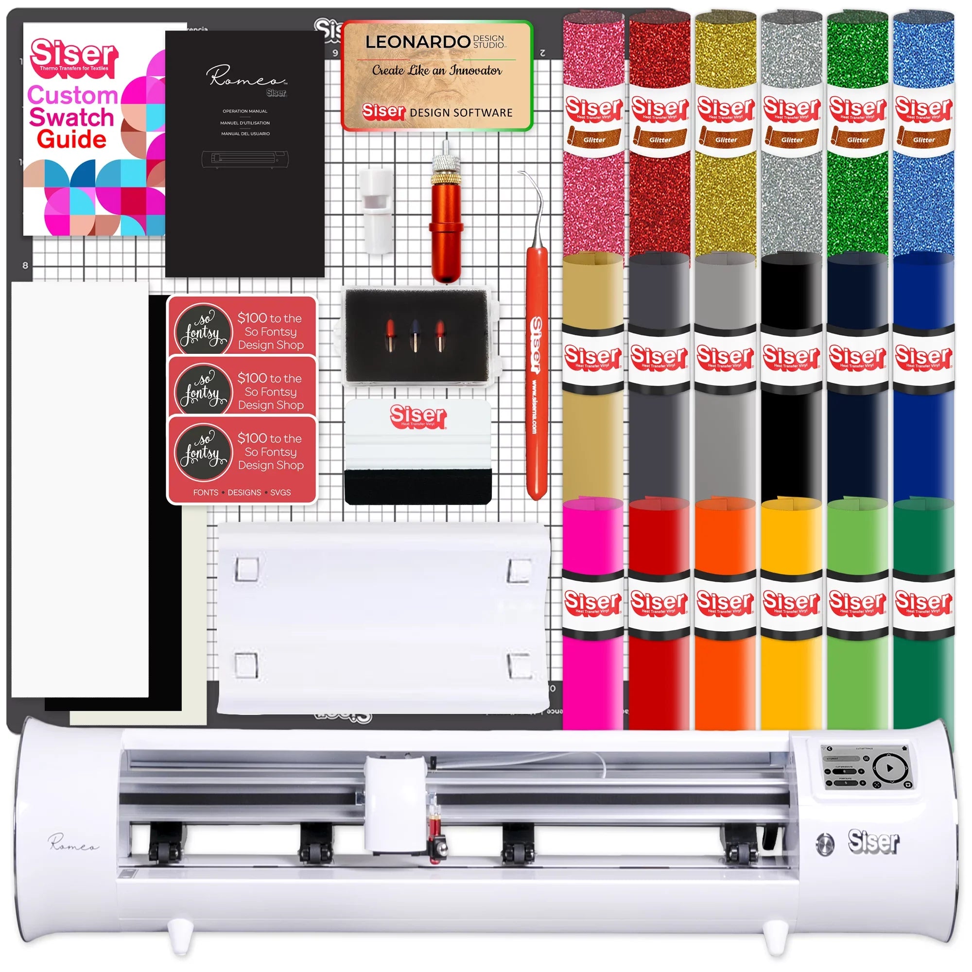Sizeiser Romeo 24" Deluxe Easyweed Heat Transfer (HTV) Bundle
