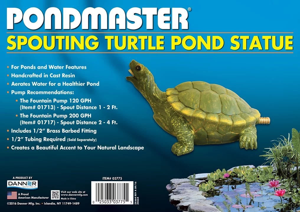 Danner 3775 Pond Master Fountain Turtle Sizepitter