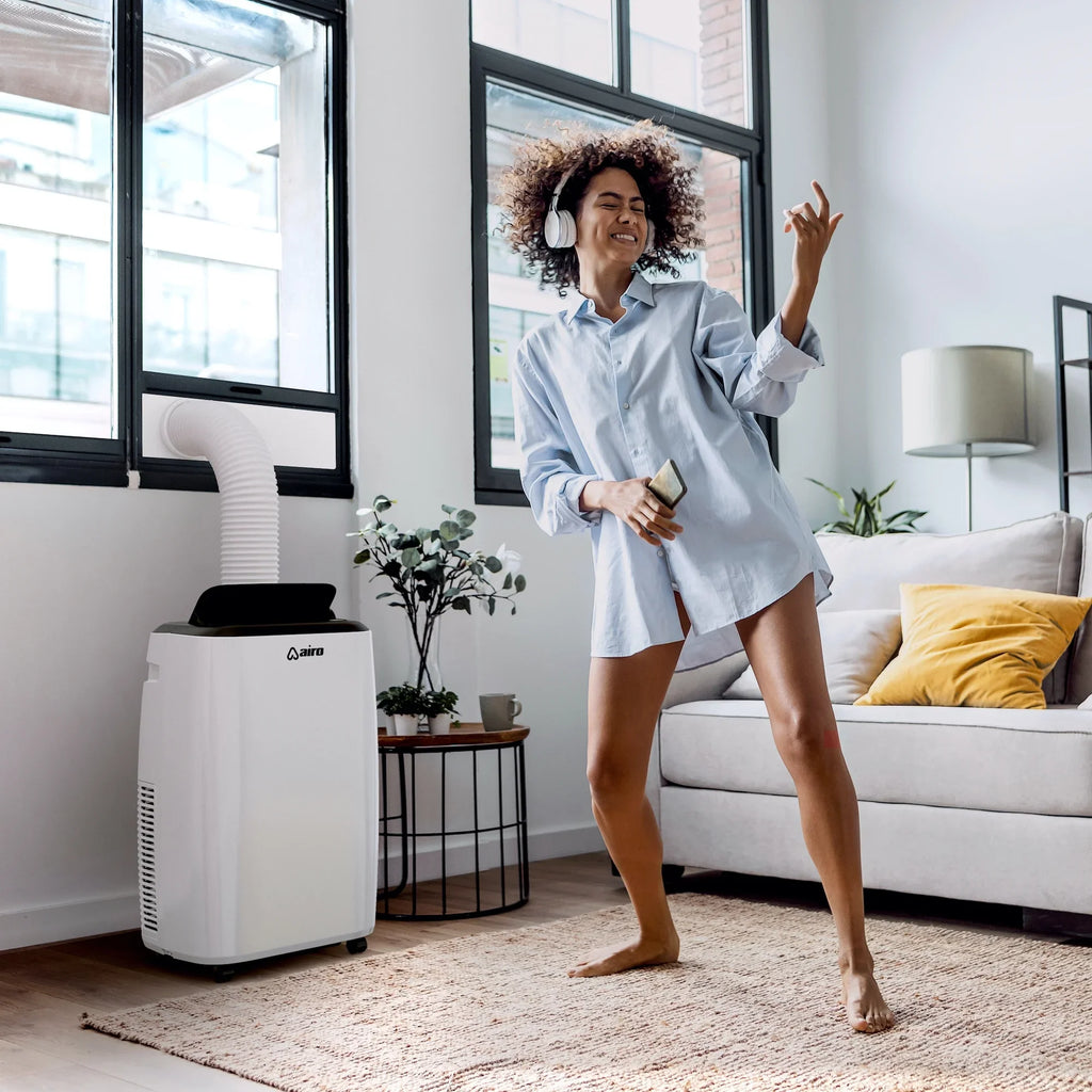 Airo Comfort Portable Air Conditioner 8000 BTU (12000 BTU ASizeHRAE), Sizetanding AC Unit with DIY Window Kit