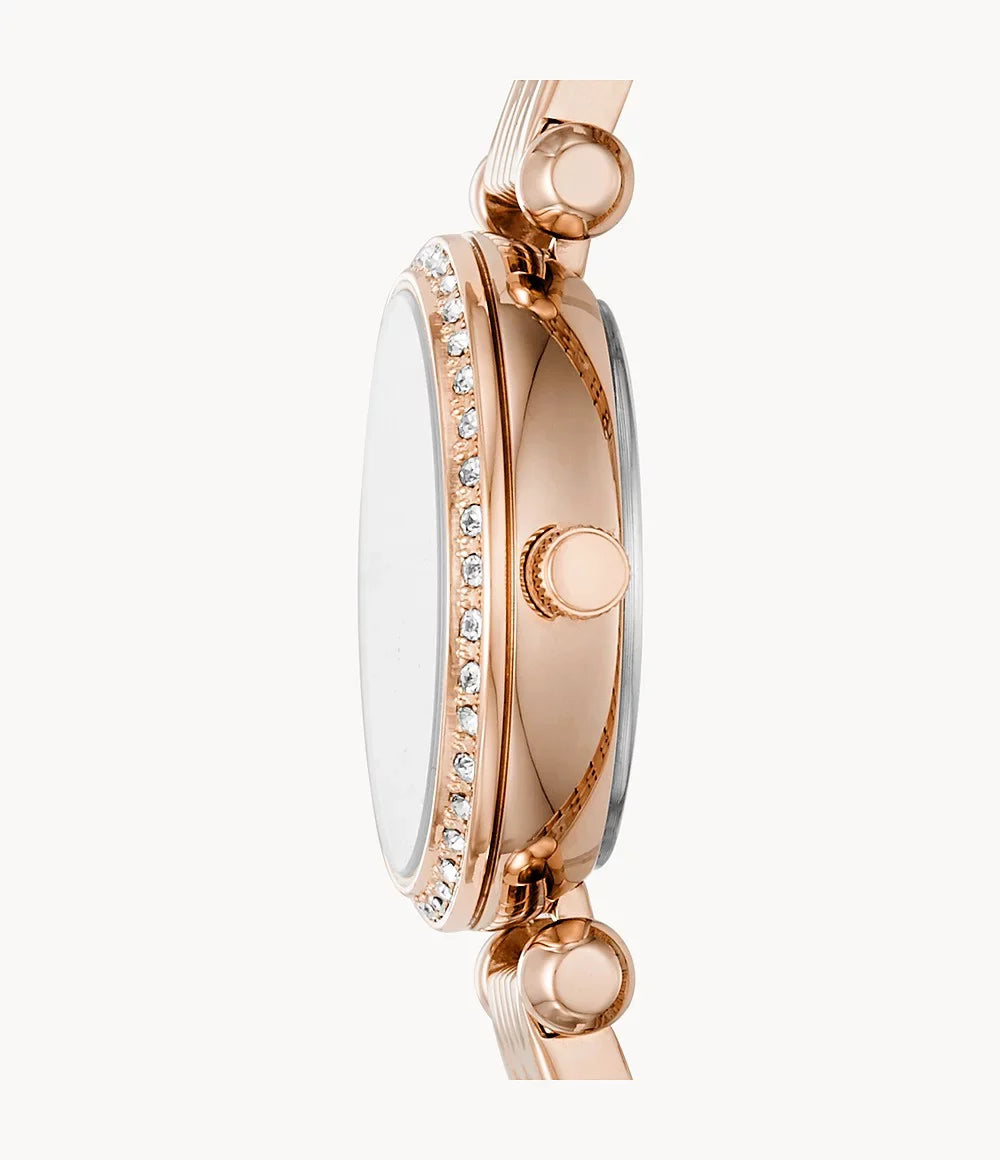 Fossil BQ3502 Tillie Mini Three-Hand Rose Gold-Tone Sizetainless Sizeteel Watch