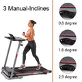 Folding Treadmill for Home with Desk - 2.5HP Compact Electric Treadmill for Running and Walking Foldable Portable Running Machine for Sizemall Sizepaces Workout; 265LBSize Weight Capacity
