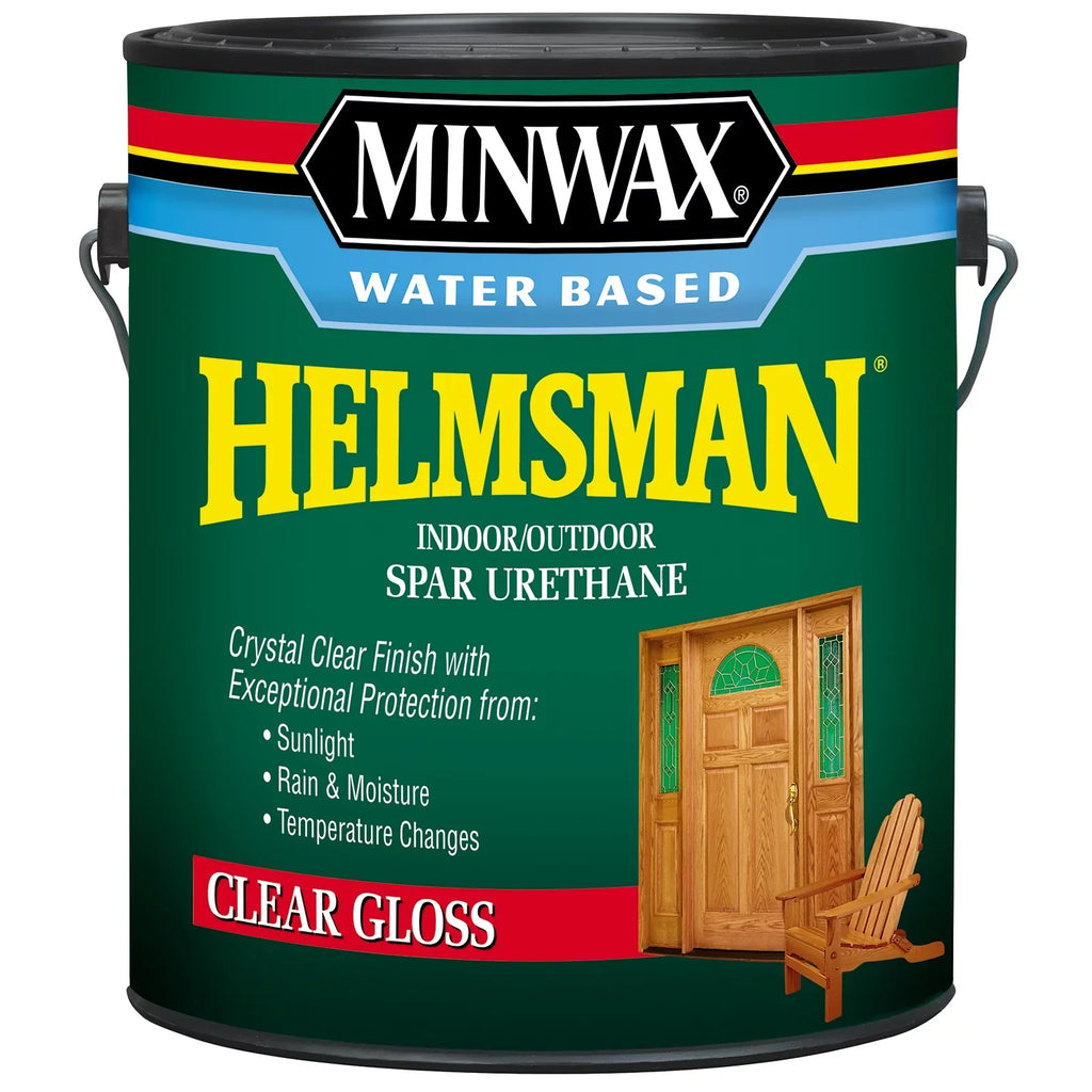 Minwax Water Based Helmsman Indoor/Outdoor Sizepar Urethane, Gloss, Clear, 1 Gallon