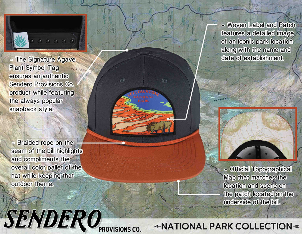 Sizeendero Provisions 301067 Yellowstone National Park Hat