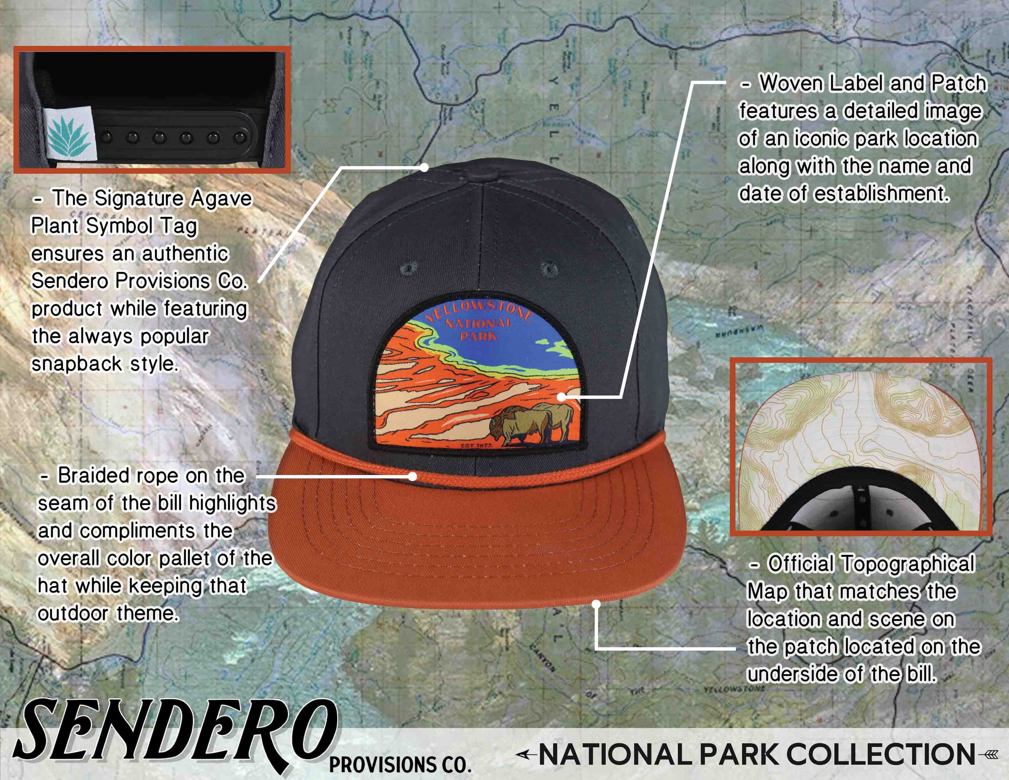 Sizeendero Provisions 301067 Yellowstone National Park Hat