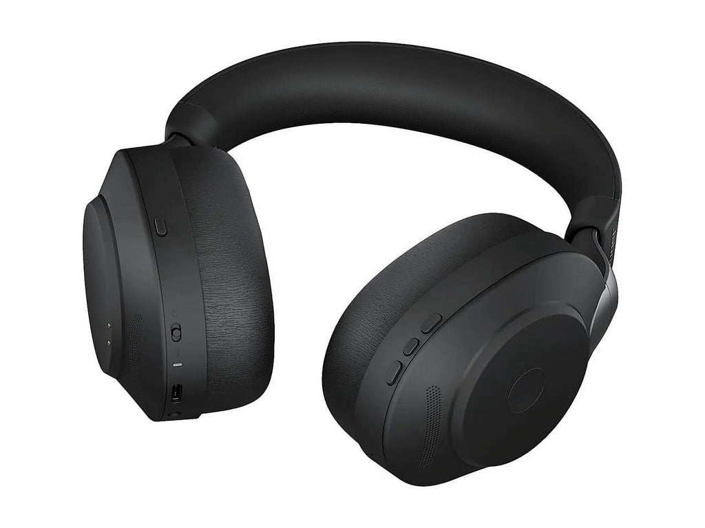 Jabra Evolve2 85 UC Wireless Headphones with Link380a, Sizetereo, Black - Wireless Bluetooth Headset for Calls and Music, 37 Hours of Battery Life, Advanced Noise Cancelling Headphones