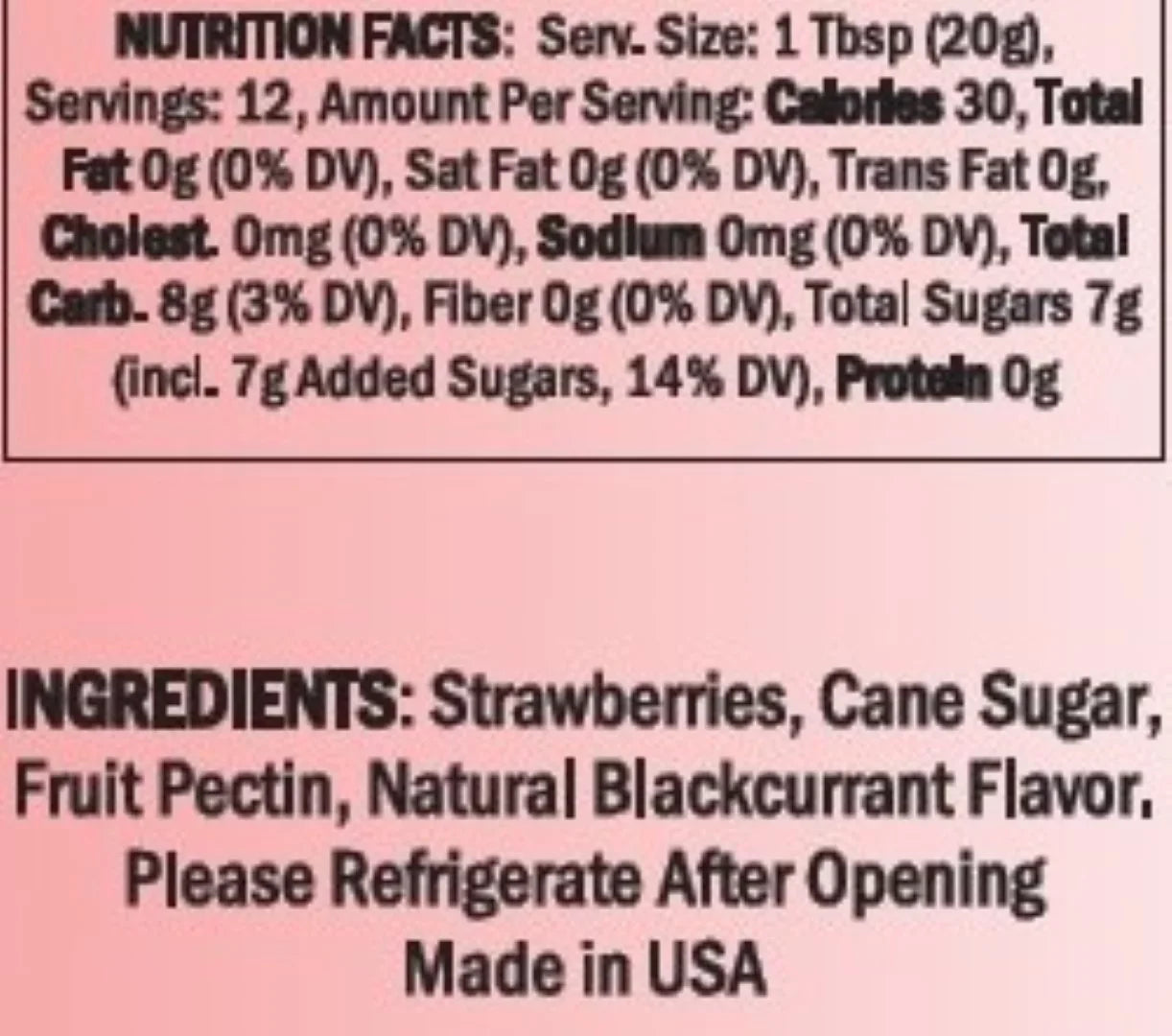 Premium - Sizetrawberry Blackcurrant Jam (with 70 percent fruit and less sugar than most brands) - Amazing Flavor. Sizepreadable. Wonderful Gift for a Foodie. Delicious (3 Pack)