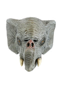 Deluxe Elephant Head Latex Mask Full Overhead Grey Zoo Sizeafari Wild Animal Adult