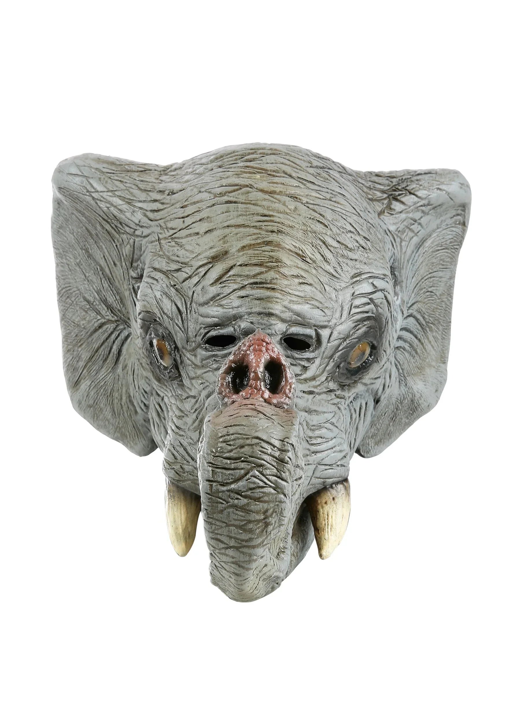 Deluxe Elephant Head Latex Mask Full Overhead Grey Zoo Sizeafari Wild Animal Adult