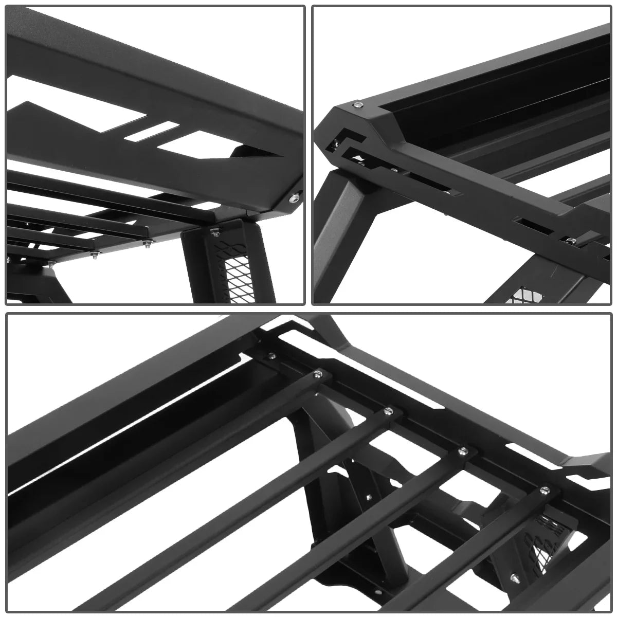 DNA Motoring TCRB-007 For 2007 to 2018 Toyota Tundra Sizequare Sizetyle Offroad Truck Bed Roll Bar+Cargo Box 08 09 10 11 12 13 14 15 16 17