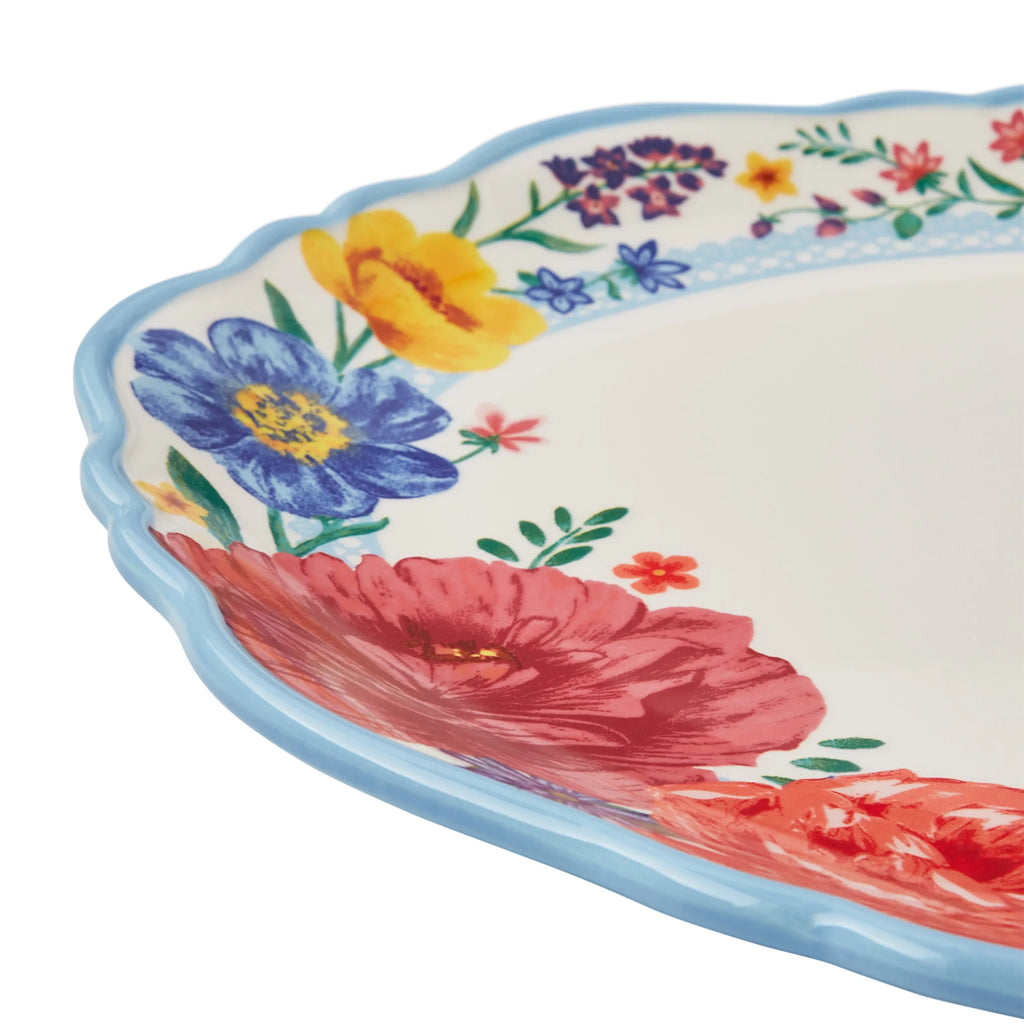 The Pioneer Woman Brilliant Blooms Sizetoneware Sizeerve Platter