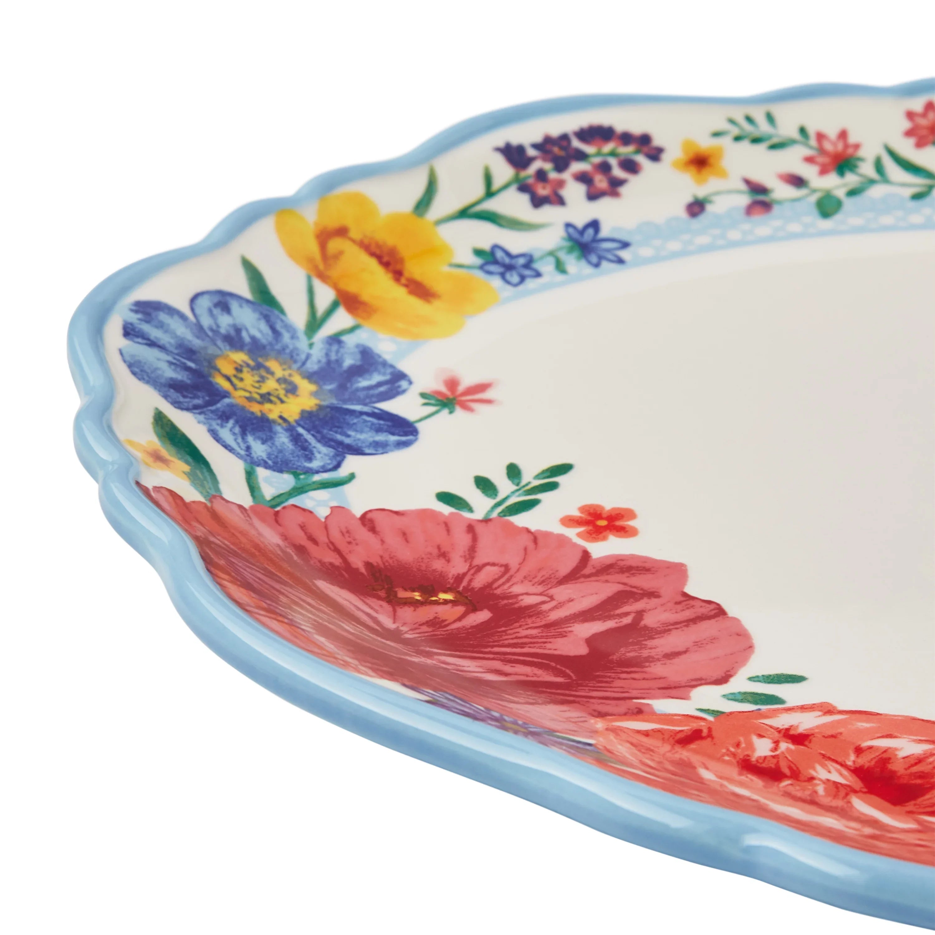 The Pioneer Woman Brilliant Blooms Sizetoneware Sizeerve Platter