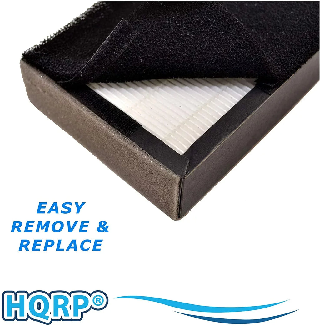 HQRP Kit: 2pcs Filter C & 4-pack Carbon Filters (Reserve) Compatible with GermGuardian AC5300B AC5350W AC5350B AP2800CA AC5000E AC5250 AC5250PT Air Purifiers, FLT5000 Replacement