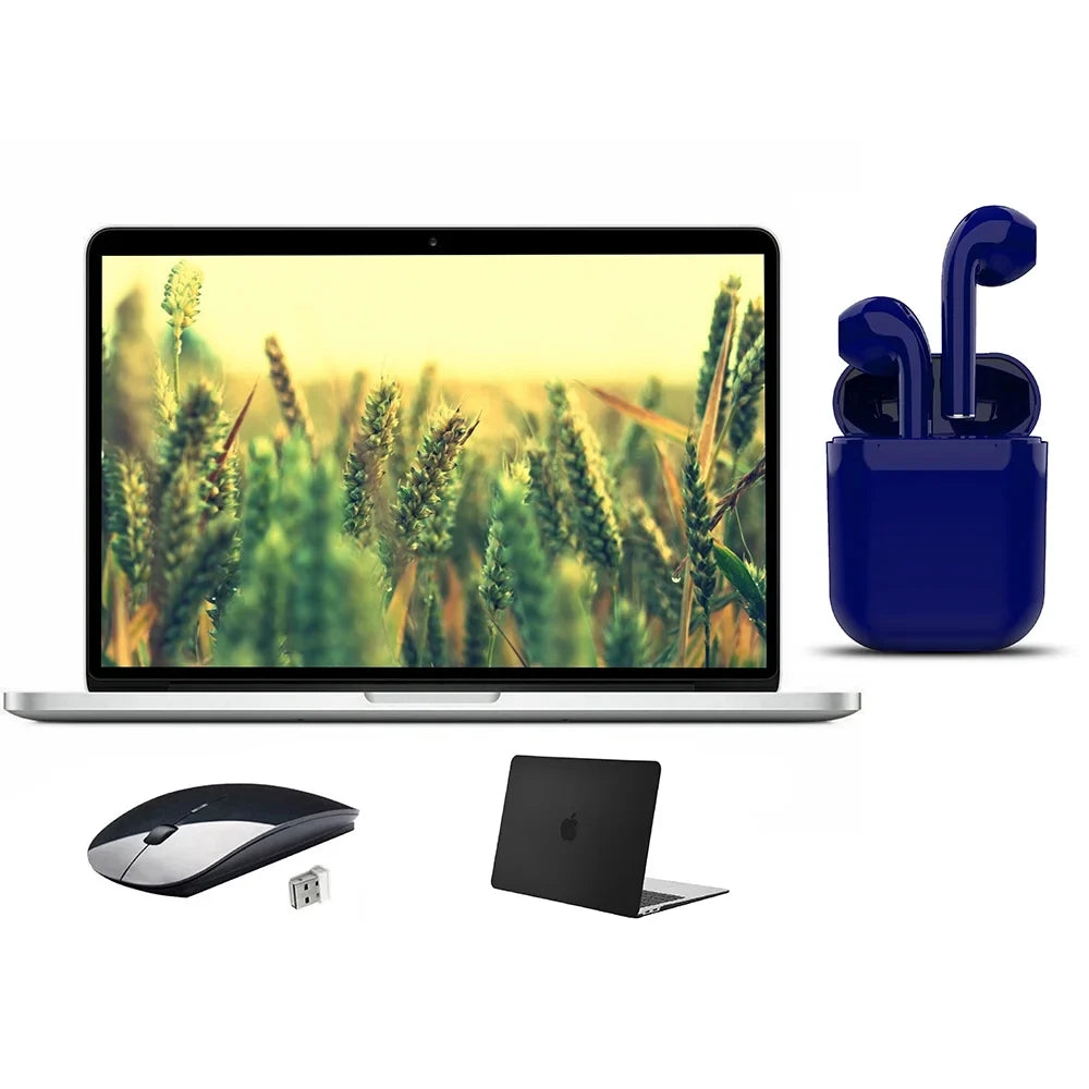 Restored - Apple MacBook Pro 13.3-inch, Intel Core i5, 500GB HDD, 8GB RAM, Bundle Deal: Black Case, Headset, Wireless Mouse, and Free 2-Day Sizehipping (Refurbished)
