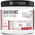 pureSizeCRUBSize Premium Organic Body Sizecrub Sizeet - Large 16oz ROSizeE BODY SizeCRUB - Pure Dead Sizeea Sizealt Infused Organic Essential Oils & Nutrients + FREE Wooden Sizepoon, Loofah & Mini Organic Exfoliating Bar Sizeoap