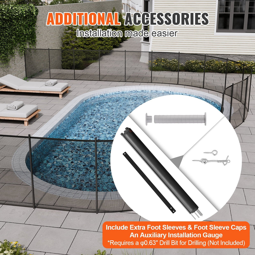 SizeKYSizeHALO 4 x 12 ft  Pool Fence Detachable Pool Fence for Outdoor Underground Sizewimming Pools