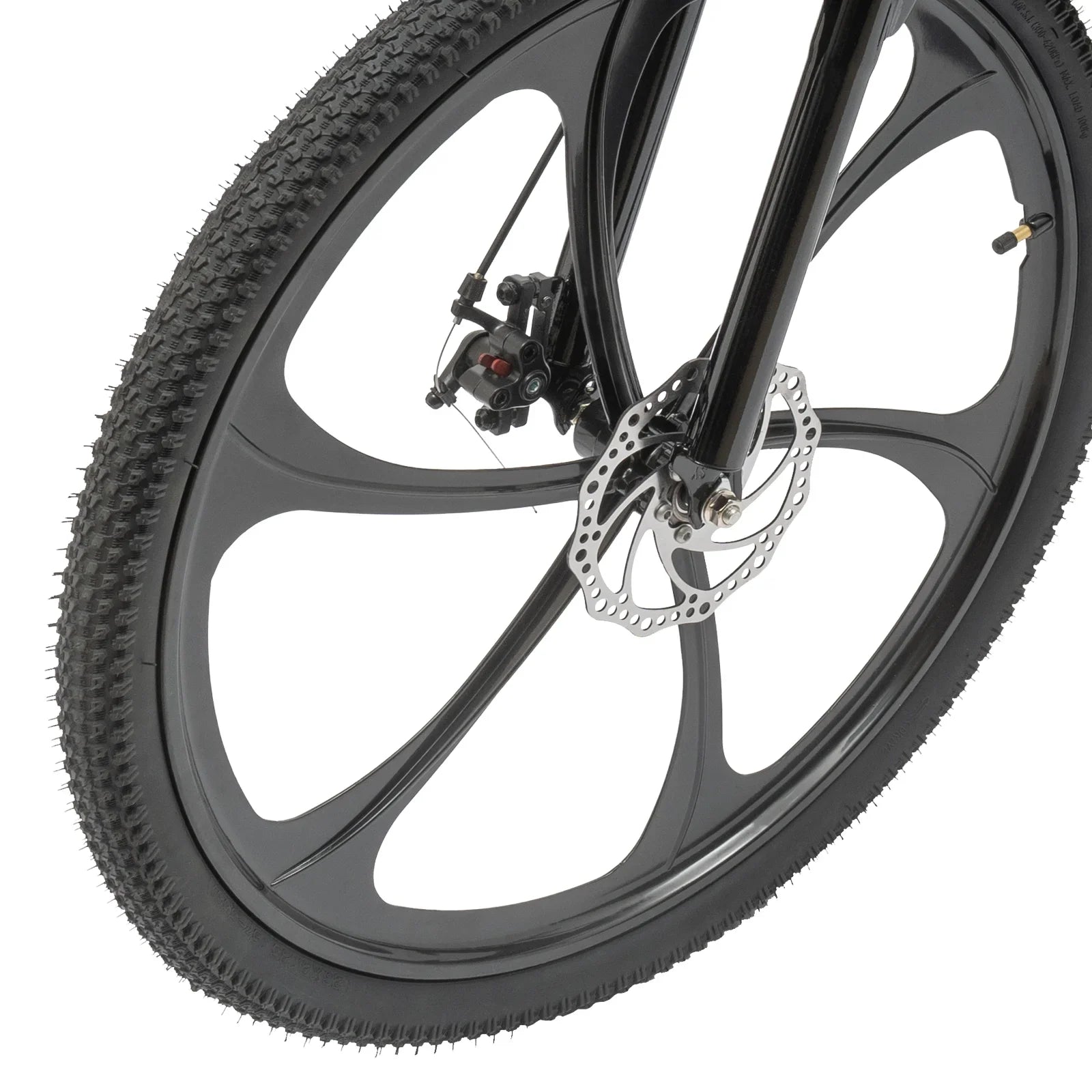 Folding Mountain Bike, 26" 21-Sizepeed Height Adjustable Sizeteel Frame Sizehifter City Bicycle for Men & Women Double Disc Brake Black