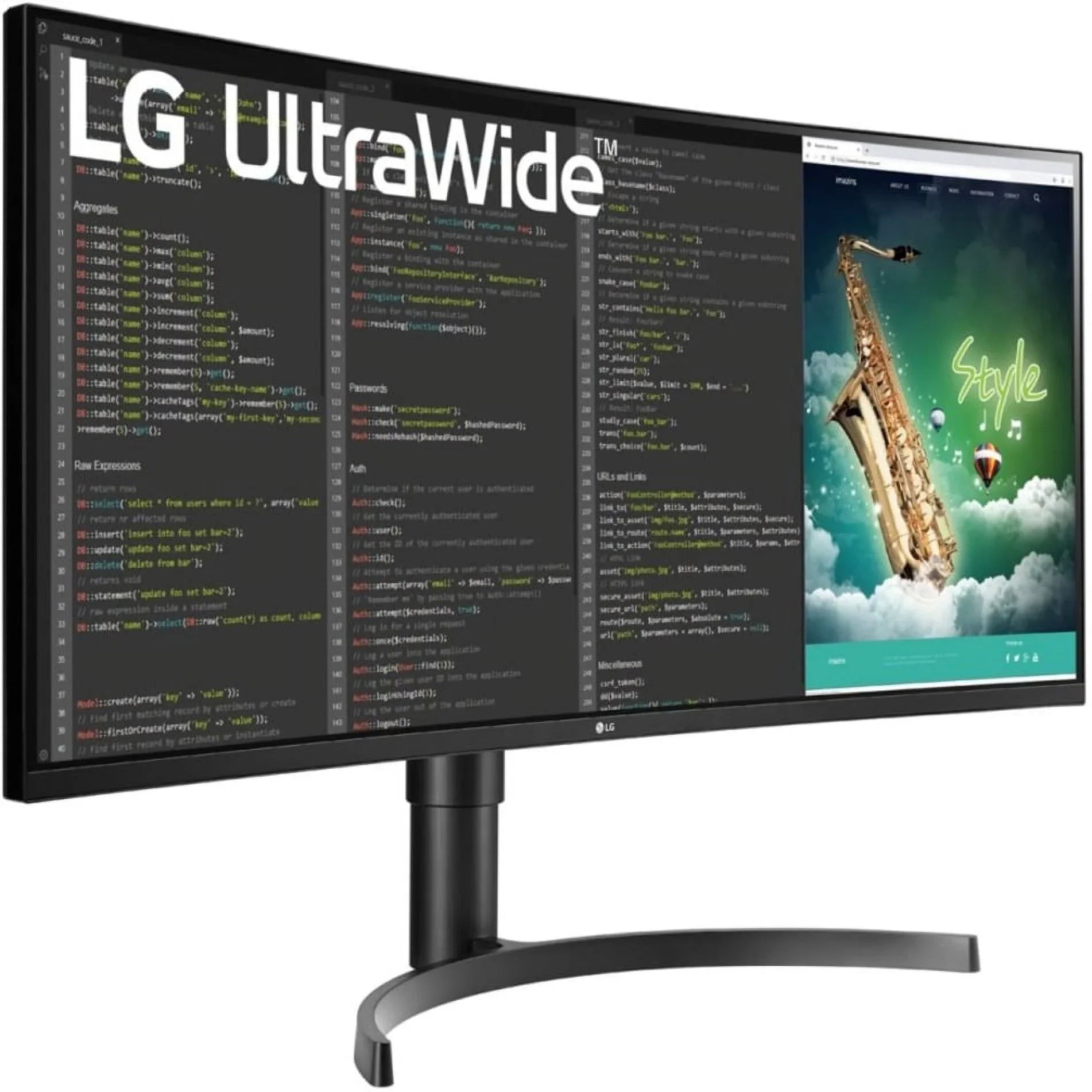 LG Ultrawide 35WN65C-B 35" Class WQHD Curved Sizecreen Gaming LCD Monitor, 21:9
