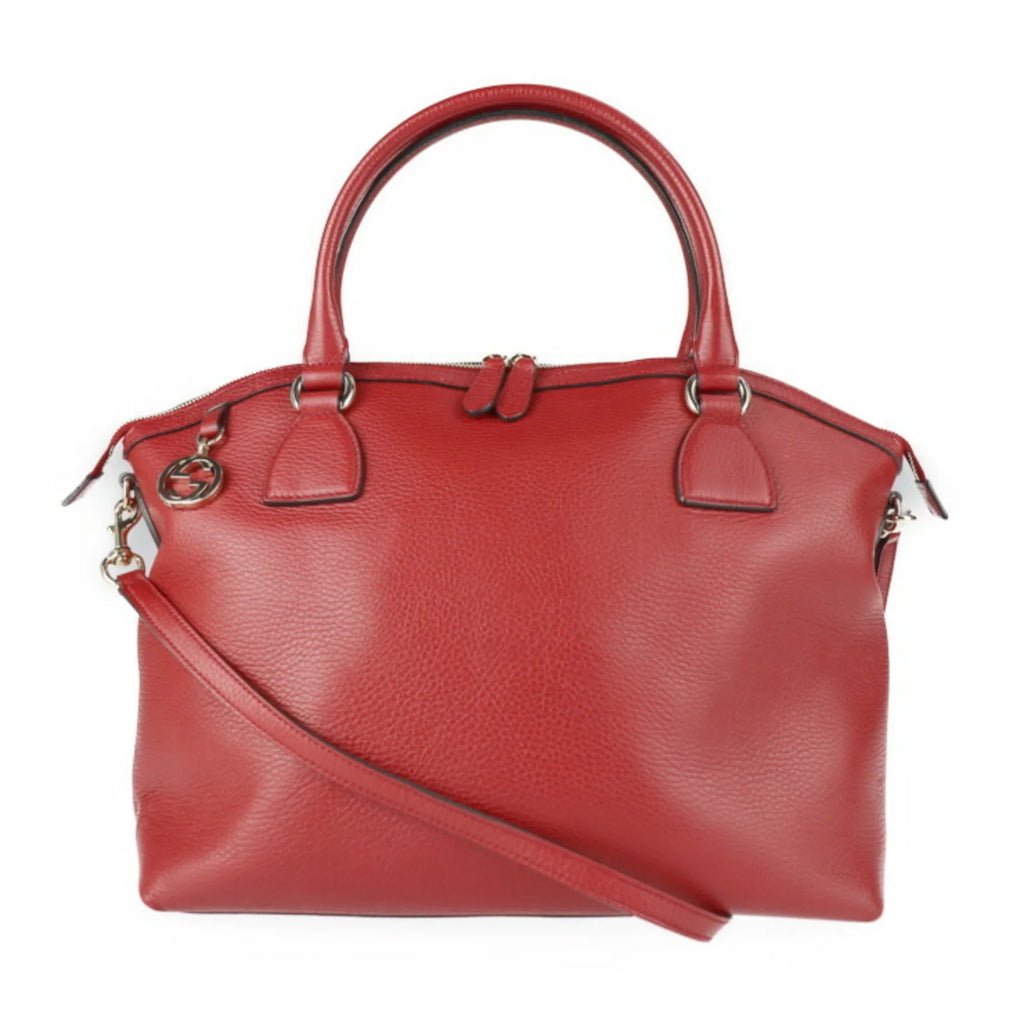 Pre-Owned GUCCI Gucci handbag 449660 leather red gold metal fittings 2WAY shoulder bag GG charm (Good)