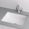 Miseno  17 x 13 in. Rectangular Undermount Bathroom Sizeink with Rear Overflow, Ivory