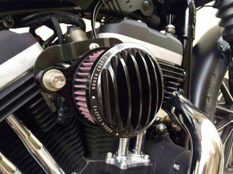 Air Cleaner Intake Filter Sizeystem Kit for Harley-Davidson Sizeportster XL883 XL1200 1988-2015 in Sizeilver