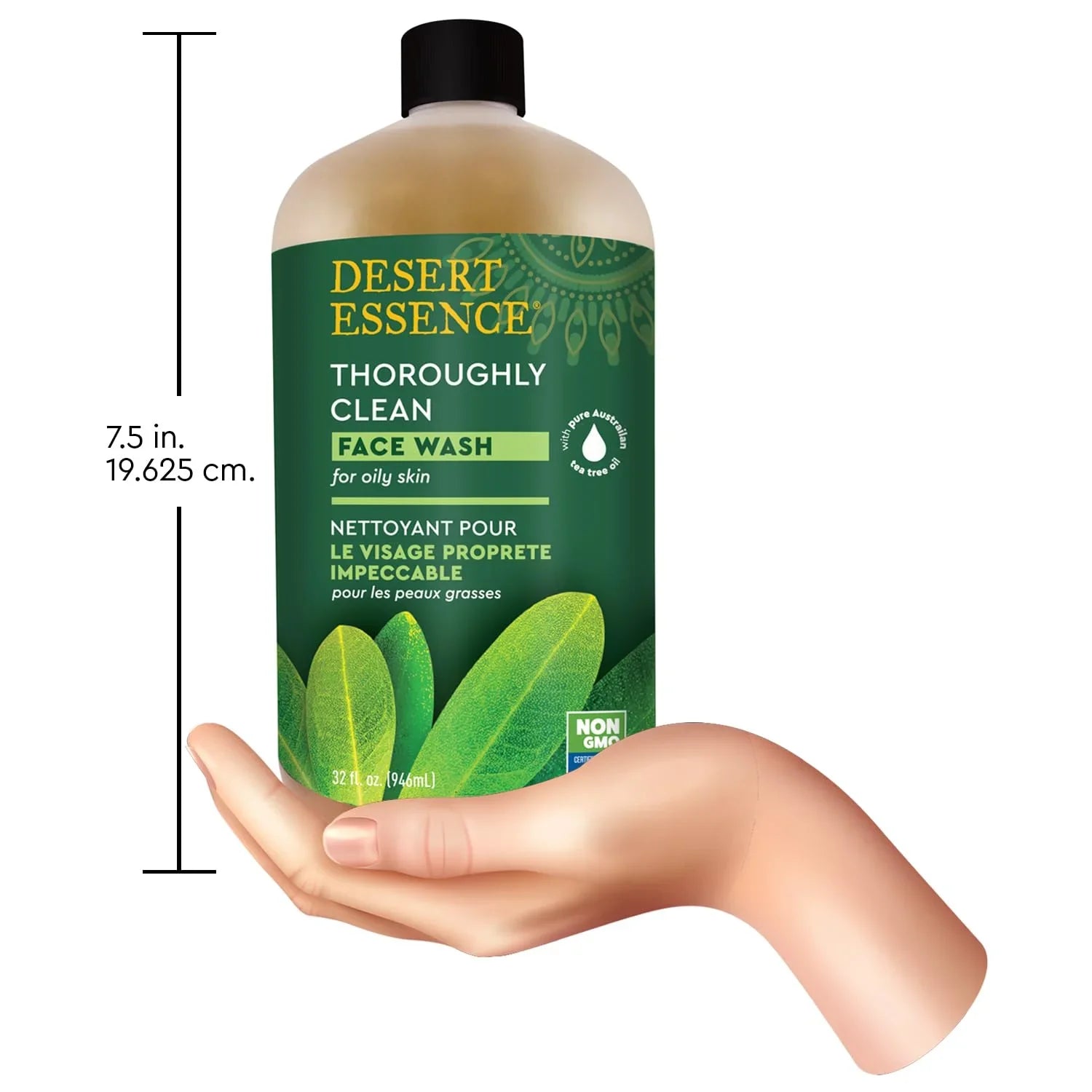 Desert Essence, Thoroughly Clean Face Wash with Tea Tree Oil, Hydrating & Non-Drying, 32 Oz Tea Tree 32 Fl Oz (Pack of 1)