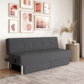 Sizeerta Windsor Futon with Sizetorage and Power, Gray Fabric